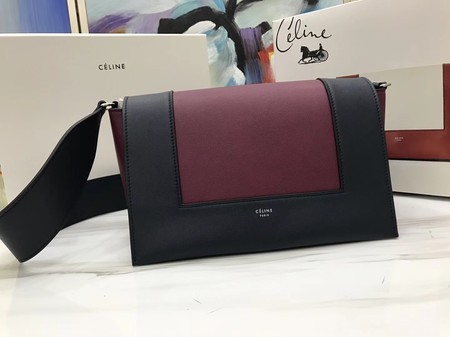 Celine frame Bag Original Calf Leather 5756 Wine.black JH06107qL41