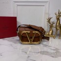 AAA 1:1 VALENTINO Origianl leather shoulder bag V0032 brown JH09627WE81