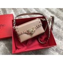 AAAAA VALENTINO Rockstud leather cross-body bag 04235 apricot JH09830DU34