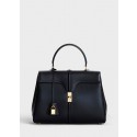 CELINE MEDIUM 16 BAG IN SATINATED CALFSKIN A187373 black JH05972hU34