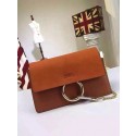 Chloe Faye Shoulder Bag Suede Leather 9201 Brown JH08953Ti34
