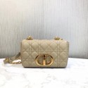 Dior SMALL DIOR CARO BAG Soft Cannage Calfskin M9241 Beige JH06811fH28