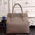 Hermes original leather toolbox handbag 3069 light gray JH01614ym68