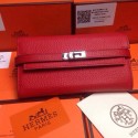 Imitation 2015 Hermes kelly wallet new model 051300 red JH01798yF79