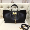 Replica Luxury VALENTINO Origianl leather tote 2080 black JH09607hA88