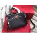 Replica VALENTINO Candy Rockstud quilted leather shoulder bag 0650 black JH09848BL42