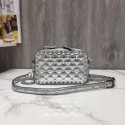 VALENTINO Rockstud leather camera cross-body bag 57367 silver JH09754Bi78