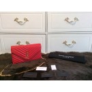 AAA 1:1 2015 Yves Saint Laurent new model fashion shoulder bags caviar 26578 red JH08418Dt62