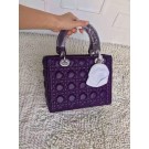 AAA 1:1 Dior Small Lady Dior Bag Sheepskin Leather 8239 Purple JH07673RI87