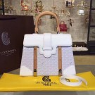 AAA 1:1 Goyard Y Doodling Calfskin Leather Tote Bag 9956 White JH06677WE81