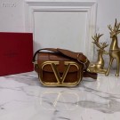 AAA 1:1 VALENTINO Origianl leather shoulder bag V0032 brown JH09627WE81