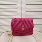 AAA SAINT LAURENT Sulpice small quilted leather cross-body bag 532652 rose JH08016SV29