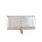 Copy Best Quality Yves Saint Laurent Classic Monogramme Tassel Clutch Bag 326079 Silver JH07923kr31