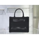 Copy SMALL DIOR BOOK TOTE Black Mesh Embroidery M1296Z JH06855RZ88