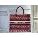 DIOR BOOK TOTE Burgundy Dior Oblique Embroidered Velvet M1286Z JH06853ix60