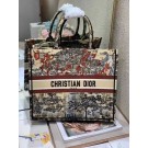 DIOR BOOK TOTE EMBROIDERED CANVAS BAG C1287-10 JH06949fY84