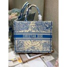 DIOR BOOK TOTE EMBROIDERED CANVAS BAG C1287-12 JH06947iZ32