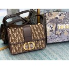 DIOR BOOK TOTE SMALL Oblique Embroidered M1296ZW Brown JH06896eq83