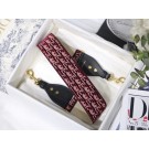 Dior Oblique Embroidered Velvet SHOULDER STRAP S8540CWVF-3 Burgundy JH06899sz95
