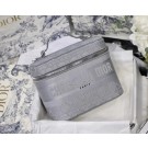 DIOR Oblique Jacquard cosmetic bag S5488 grey JH06869EW49