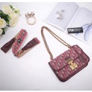 Dioraddict bag in red Dior Oblique jacquard canvas calfskin leather M042 JH07534Fa12