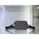 Fake Cheap Grained Black Calfskin and Dior Oblique Jacquard C1911 JH06915Wq19