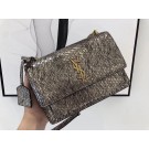 First-class Quality SAINT LAURENT Monogram Sunset medium Snake Leather cross-body Bag 442906 Gold JH07867aF97