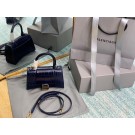 High Quality Balenciaga Hourglass XS Top Handle Bag 28331S dark blue JH09363Ao69
