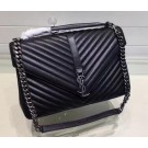 High Quality Fake YSL Classic Monogramme Flap Bag Calfskin Leather Y22370 Black JH07930WC64