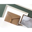 Imitation Top SAINT LAURENT Cassandra leather shoulder bag 532750 Camel JH07869eP47