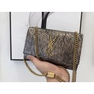 Knockoff SAINT LAURENT Kate Snake Leather croc-embossed Shoulder Bag 474366 Gold JH07865ry98