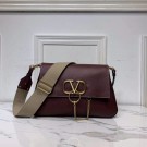 Knockoff VALENTINO Origianl leather shoulder bag V0888 Burgundy JH09532Hv51