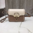 Knockoff Valentino Original Leather cross-body bag 0936M pink&white JH09874Jz41