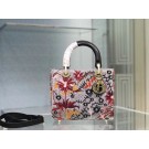 LADY DIOR DIOR TOTE EMBROIDERED CANVAS BAG CA0111-3 JH06936Bt18