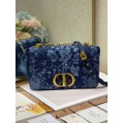 MEDIUM DIOR CARO BAG Blue Dior Flowers Cannage Denim M9243UJ JH06736HM85