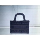 MINI DIOR BOOK TOTE blue Cannage Embroidered Velvet S5475Z JH06859Ym74