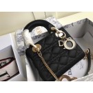 MINI LADY DIOR SATIN BAG M424 black JH07200jz22