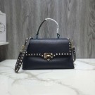 Replica 1:1 VALENTINO Rockstud leather tote bag V0094 black JH09764YC47