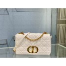 Replica MEDIUM DIOR CARO BAG Soft Cannage Calfskin M9242 white JH06748GC56