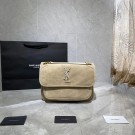 Replica Yves Saint Laurent IN SUEDE AND SMOOTH LEATHER Y498894E brown JH07712tp14