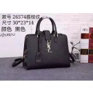 Replica Yves Saint Laurent Litchi Leather Tote Bag 26574 Black JH08370Oh34