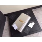 SAINT LAURENT Cassandre leather clutch 57312 Silver JH07934dC47