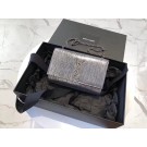 SAINT LAURENT Kate Silver Wire croc-embossed Shoulder Bag 474366 Silver JH07866ta99