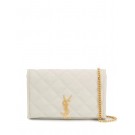 SAINT LAURENT leather shoulder bag Y585031 white JH07794zr86