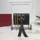 VALENTINO Origianl Leather Bag V0009 Black JH09679Td71