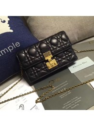 2017 dior DIORADDICT WALLET ON CHAIN 7056 black JH07646Fs54