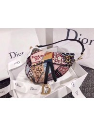 AAA 1:1 Dior GEBORDUURDE SADDLE-TAS M0446VRNE JH07374IL96