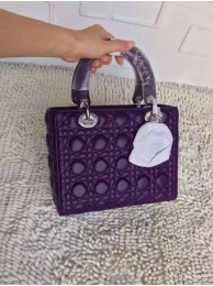 AAA 1:1 Dior Small Lady Dior Bag Sheepskin Leather 8239 Purple JH07673RI87