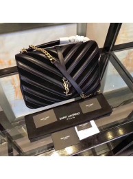 AAA 1:1 YSL Classic Calfskin Leather Flap Bag 2801 black JH08263RI87