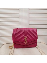 AAA SAINT LAURENT Sulpice small quilted leather cross-body bag 532652 rose JH08016SV29